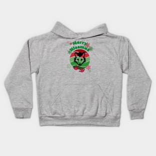 Merry Hissmas possum Kids Hoodie